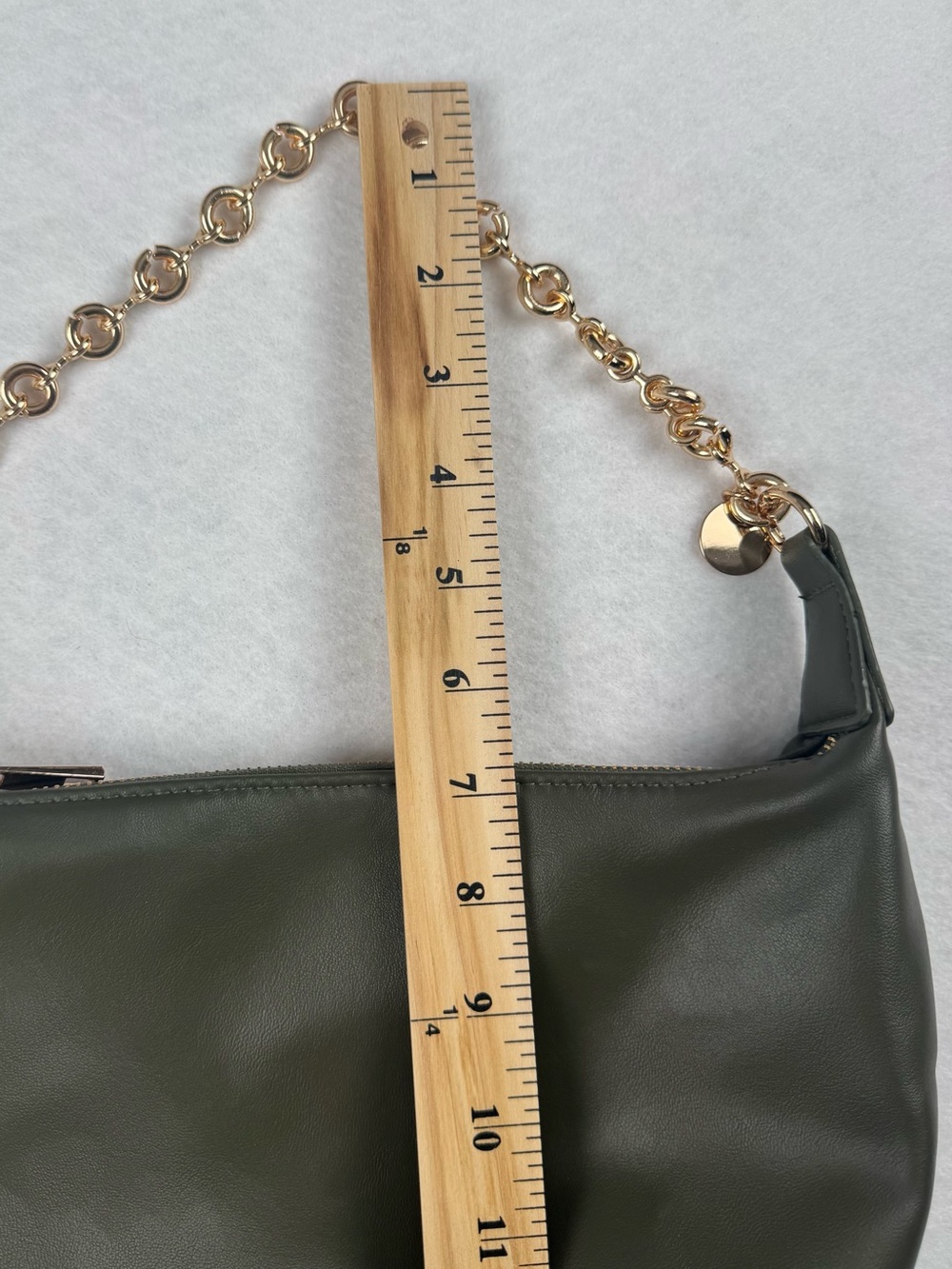 A New Day Shoulder Bag Gold Chain Strap Faux Leather Handbag - Picture 9 of 9